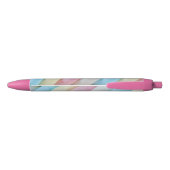 Stylo Noir Marshmallow Twist Pastel Candy Personnalisé (Dos)