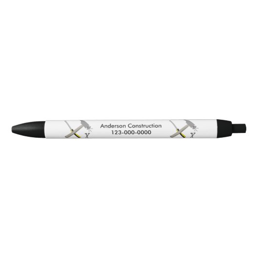 Stylo Noir Marteau, conception de tournevis de construction (Devant)