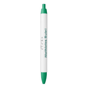 Stylo Noir Mathletes Règle i 8 sum pi J'ai mangé un peu de ta