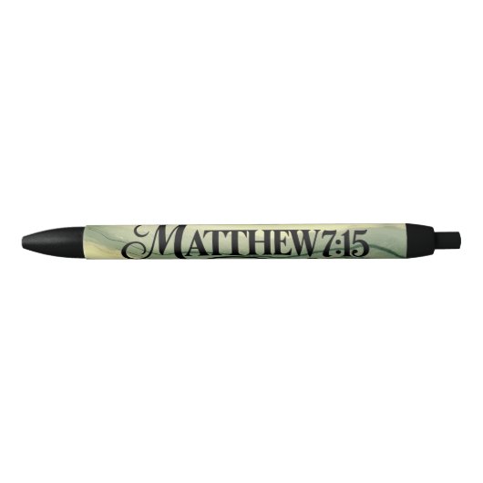 Stylo Noir Matthieu 7:15 (Devant)