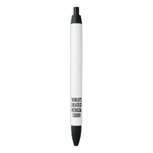 Stylo Noir Meilleur Codeur Médicale dans le monde