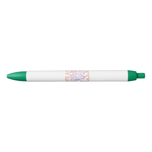 Stylo Noir Meilleur enseignant jamais (Devant)