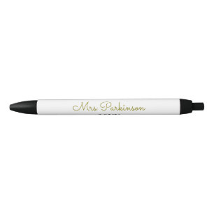 Stylo Noir Meilleur enseignant jamais ajouter nom date année