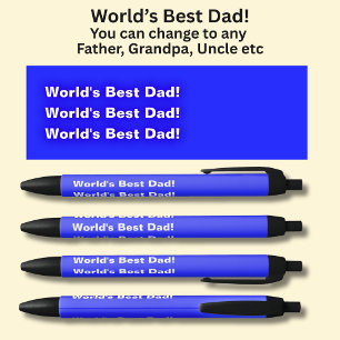 Stylo Noir Meilleur papa du monde - Père grand père aussi etc