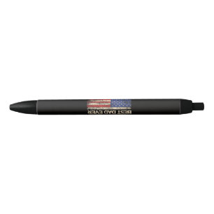 Stylo Noir Meilleur Papa Jamais Drapeau Américain Cadeaux pou