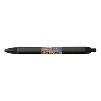 Stylo Noir Meilleur Papa Jamais Drapeau Américain Cadeaux pou
