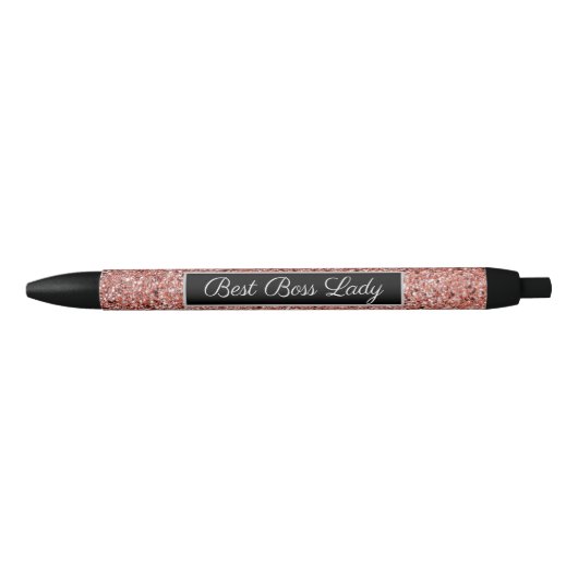 Stylo Noir Meilleure Parties scintillant Boss Lady Rose Gold (Devant)