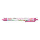 Stylo Noir Meilleures Fleurs Roses Jamais Filles De Maman (Bas)