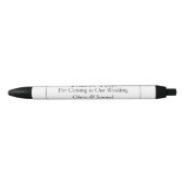 Stylo Noir Merci, Mariage Noir Blanc (Devant)
