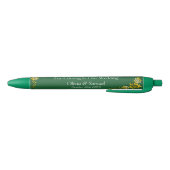 Stylo Noir Merci, Vert Émeraude & Mariage Or (Bas)