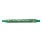 Stylo Noir Merci, Vert Émeraude & Mariage Or (Devant)