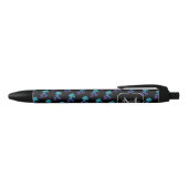 Stylo Noir Mermaid aqua blue ombre Sparkles pattern Monogram (Haut)