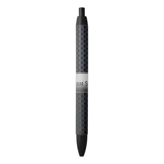 Stylo Noir Métal foncé rayé en acier (devant Vertical)
