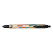 Stylo Noir Mid Century Art moderne Monogramme ou nom, géométr (Dos)