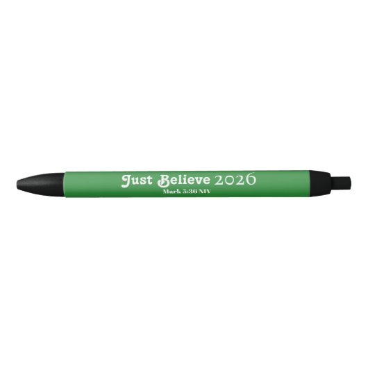 Stylo Noir Mignon, croyez simplement, Nouvel An vert 2026 (Devant)