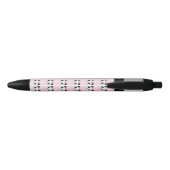 Stylo Noir Mignonne fille Panda rose (Dos)