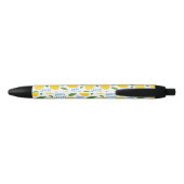 Stylo Noir Mignons et feuilles verts motif (Dos)