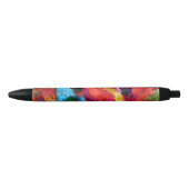Stylo Noir mini assemblage peaux de peinture orange (Devant)