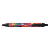 Stylo Noir mini assemblage peaux de peinture orange (Dos)