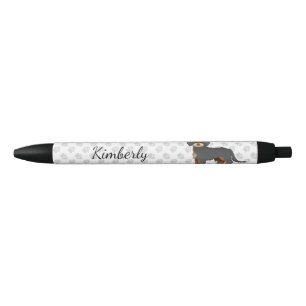 Stylo Noir Mini Goldendoodle noir et fauve Chien de dessin an