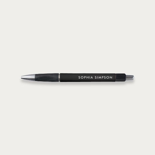 Stylo noir minimaliste moderne