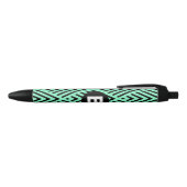 Stylo Noir Mint Green Trendy Chevron Pattern Monogram (Haut)