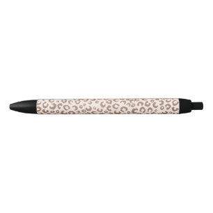 Stylo Noir Mocha Mousse et crème Tan Leopard Motif