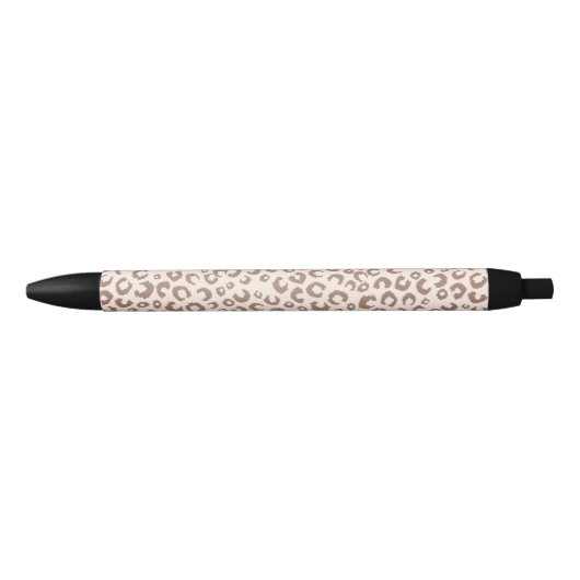 Stylo Noir Mocha Mousse et crème Tan Leopard Motif (Devant)