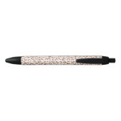 Stylo Noir Mocha Mousse et crème Tan Leopard Motif (Dos)