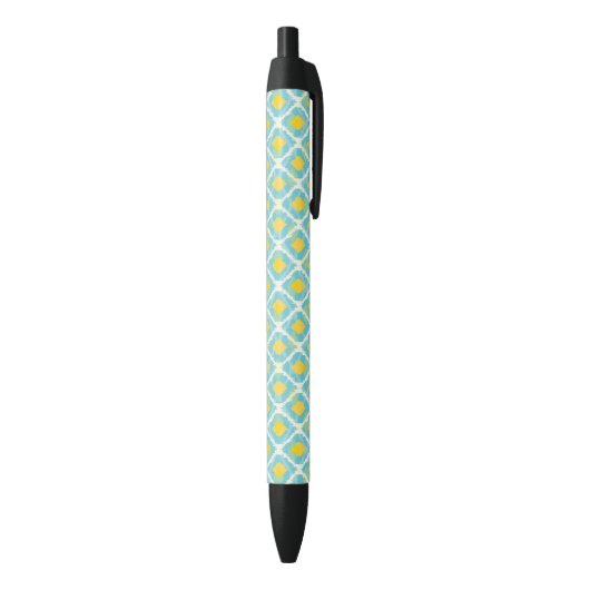 Stylo Noir Mode jaune bleue d'ikat tribal moderne (Bas (Vertical))