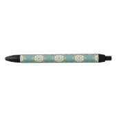 Stylo Noir Modèle Damas avec éléments abstraits (Devant)