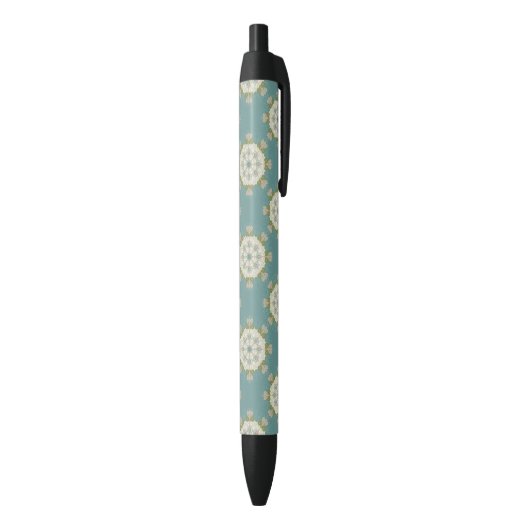 Stylo Noir Modèle Damas avec éléments abstraits (Bas (Vertical))