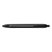 Stylo Noir Modèle de nom personnalisé en noir et or (Dos)