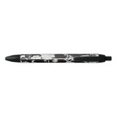 Stylo Noir Modèle floral (Dos)