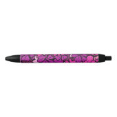 Stylo Noir Modèle floral (Devant)