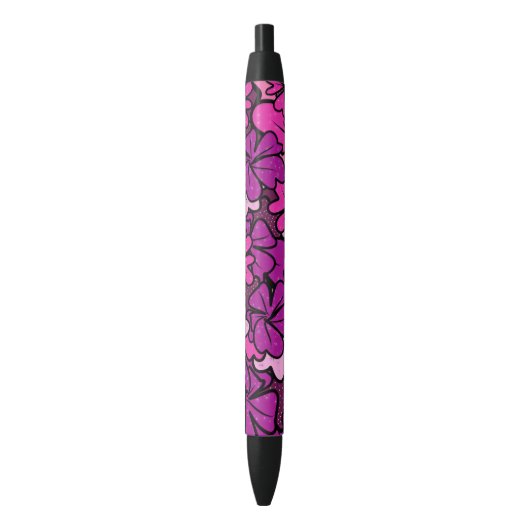 Stylo Noir Modèle floral (devant Vertical)