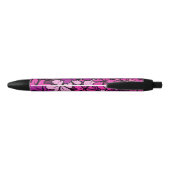 Stylo Noir Modèle floral (Dos)