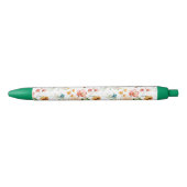 Stylo Noir Modèle floral du jardin (Devant)