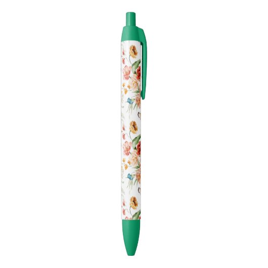 Stylo Noir Modèle floral du jardin (Bas (Vertical))