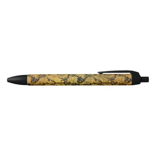 Stylo Noir Modèle Floral Or Fleur orientale (Haut)