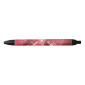 Stylo Noir Modèle Floral rouge (Devant)