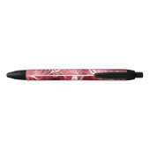 Stylo Noir Modèle Floral rouge (Dos)