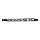 Stylo Noir Modèle floral simple (Devant)
