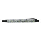 Stylo Noir Modèle vintage bleu et or floral (Haut)