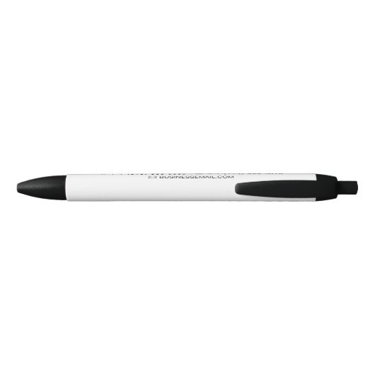 Stylo Noir Modern Bold - Noir & Blanc - Entreprise/Événement (Dos)