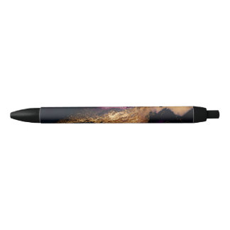 Stylo Noir Modern Elegant Purple Teal Black Marble Agate Gold