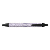 Stylo Noir Modern Lilac Purple Diagonal Stripes Monogram (Dos)