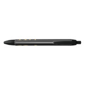 Stylo Noir Modern Monogram Initials Professional Black Gold (Dos)