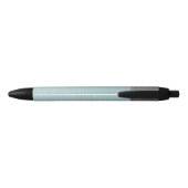 Stylo Noir Modern Monogram Name Teal Blue Brushed Metal (Dos)