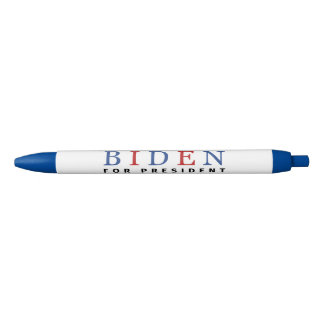 Stylo Noir Moderne bleu rouge Joe Biden Président